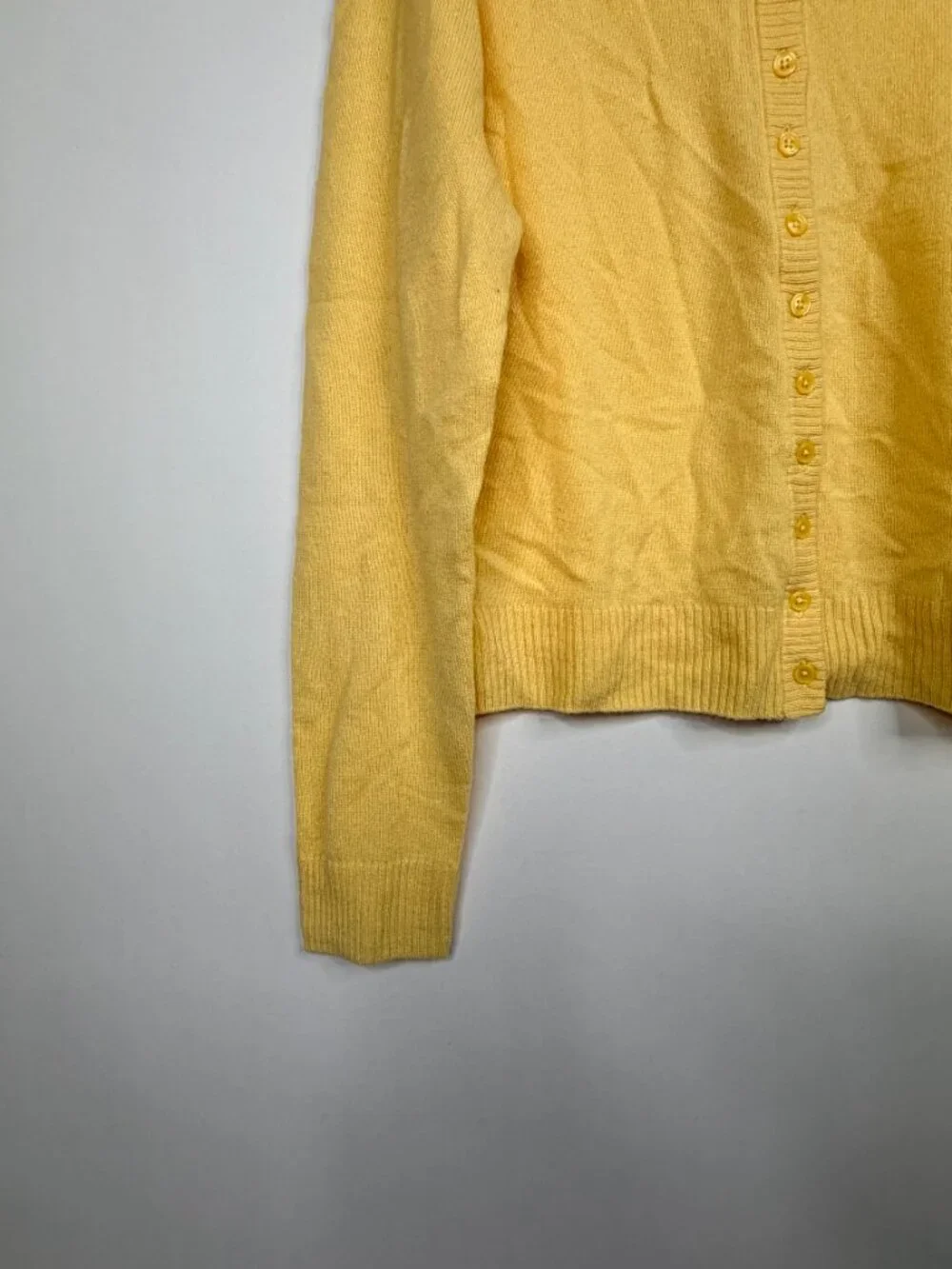 J. Crew Perfect Cashmere Cardigan Warm Marigold Small #A3746